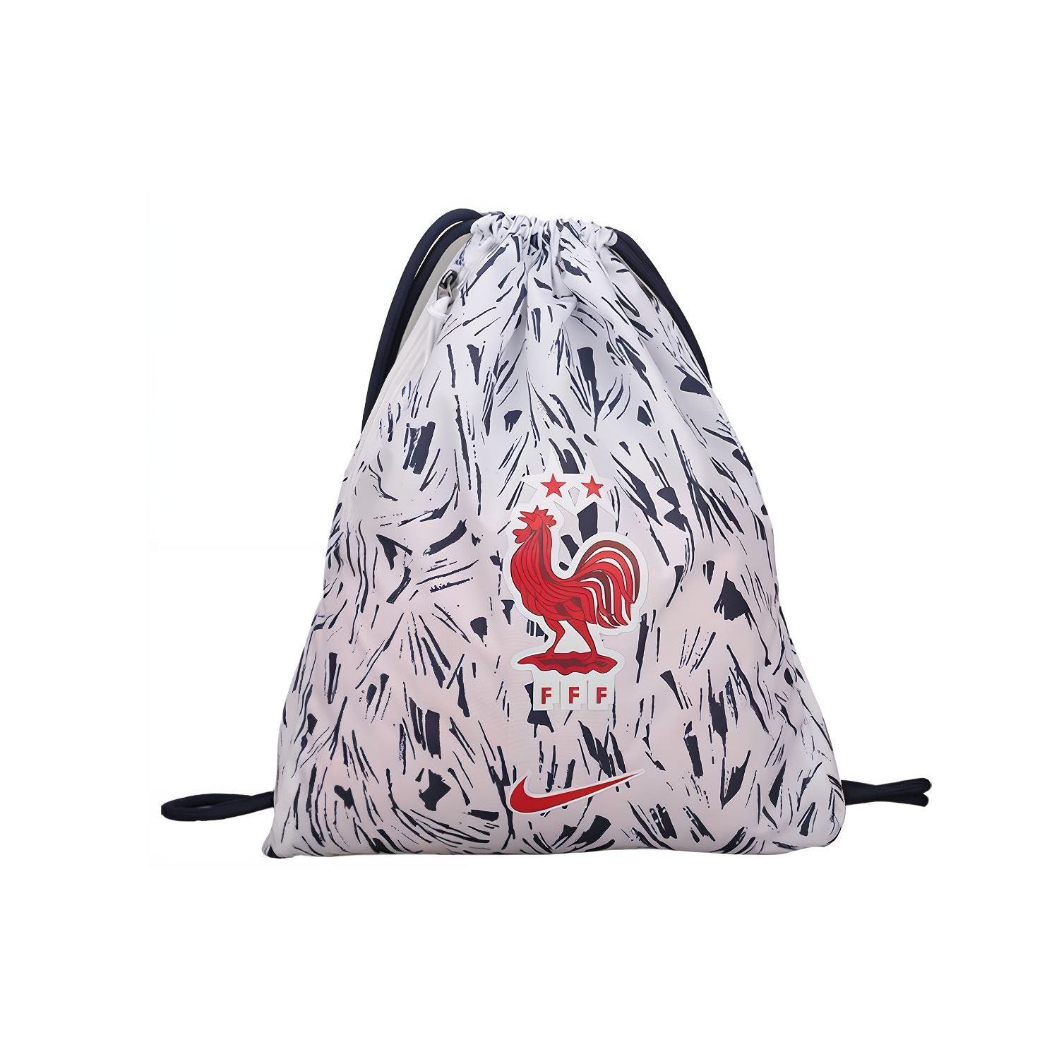 Nike France Team Drawstring Closure Polyester Equipment Bag Backpack Men Backpack White CN6953-100 White