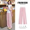 Women's Striped Seersucker High-Waist Casual Pants