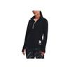 Under Armour Run LAA Letter Pattern Print 1/2 Zip Running Long Sleeve T-Shirt Women Tops Black 1379341-001