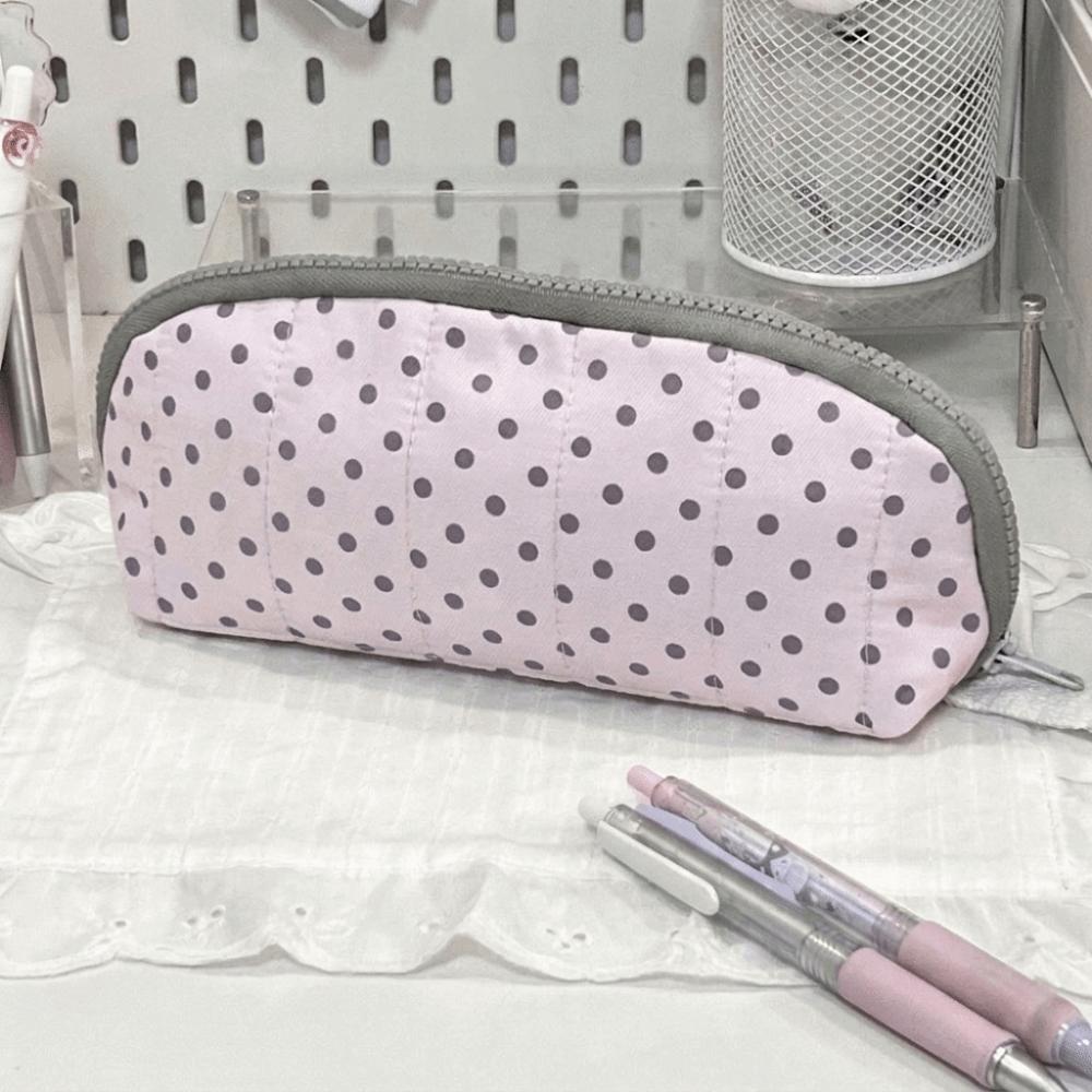 Y2k Polka Dot Pencil Case Cloth Stationery Storage Bag Fashion Pen Bag Kids Children