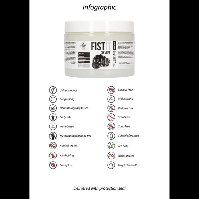 Lubrifiant Fisting - FIST IT - 500ML - Texture Spermatique - À Base D'eau - Testé Dermatologiquement