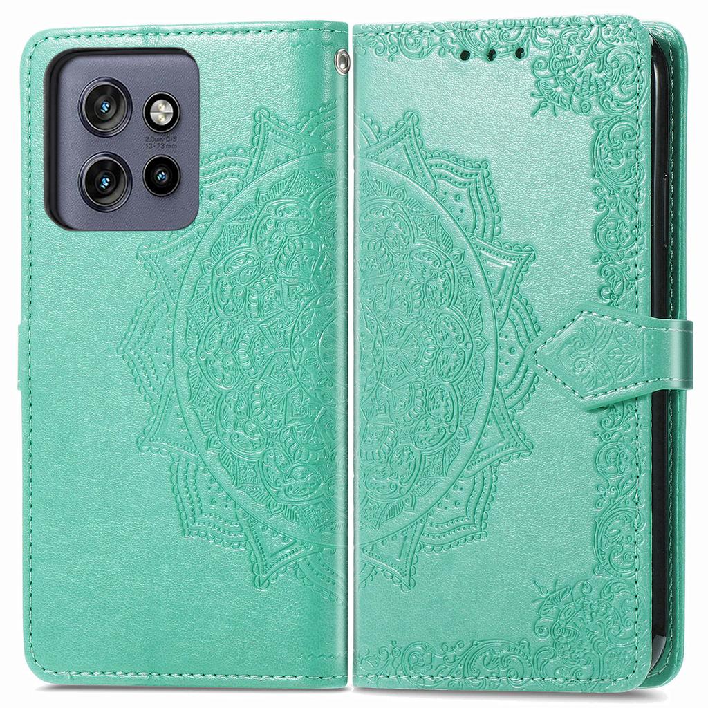 Wallet Case For Motorola ThinkPhone 25 5G/Moto S50 5G/Edge 50 Neo 5G Mandala Flower Leather Phone Cover Stand View