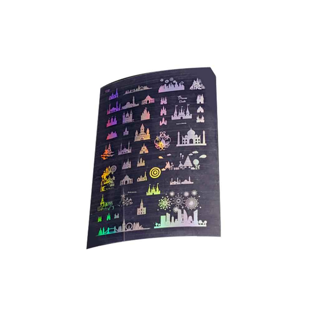 Transparent Stickers with Multiple Pattern DIY Accessory Durable Colorful Crafts Nail Decoration Gift Packaging Multi-Purpose