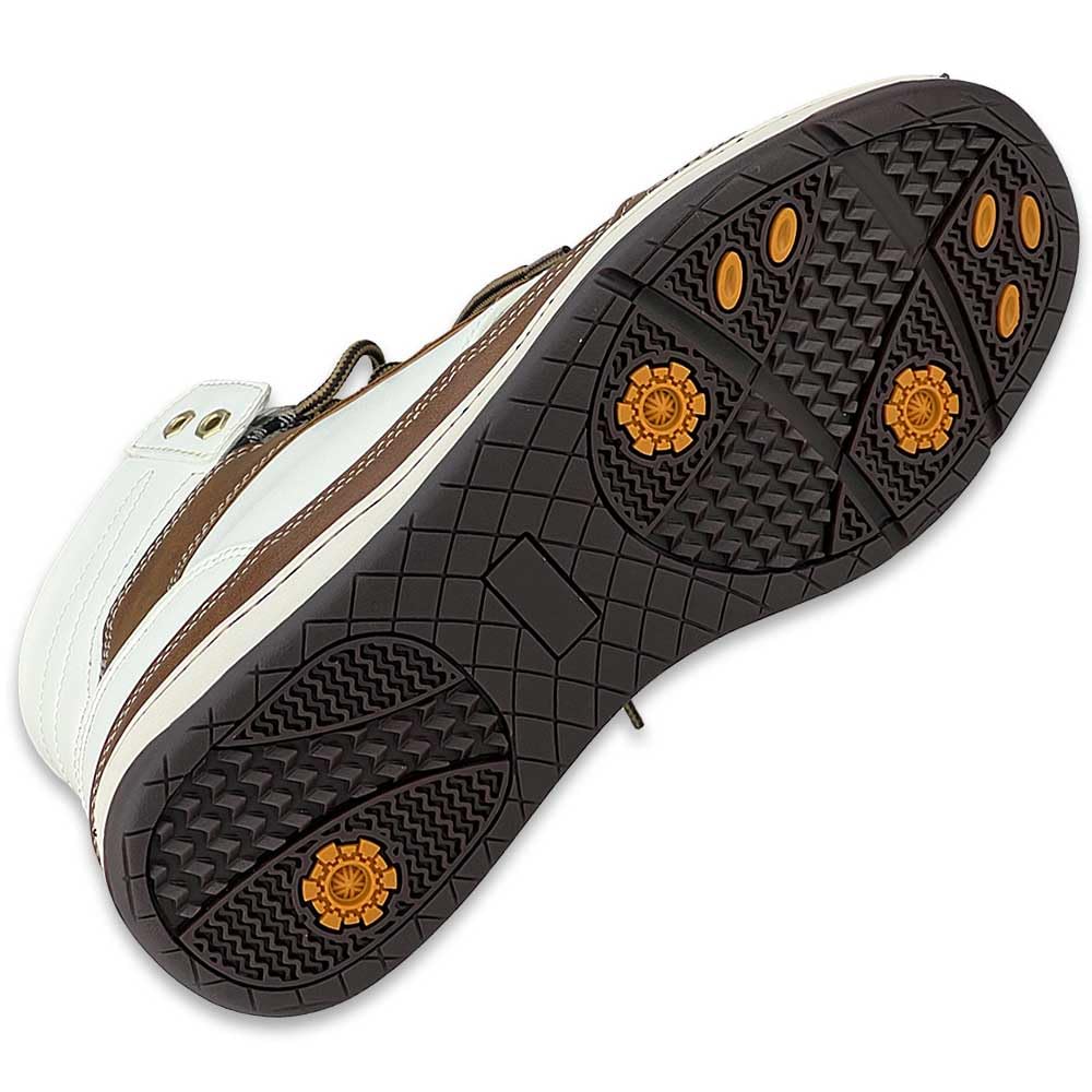 Liberto Edwin Men's Waterproof Rain Boots, Snow Boots, Non-Slip, Cold Weather Sneakers, 60246-wh/cm-270