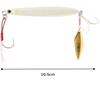 MAKI JIG JET 60g #19 Super Full Glow White - Metal Jig Lure with Rear Blade for Saltwater Fishing