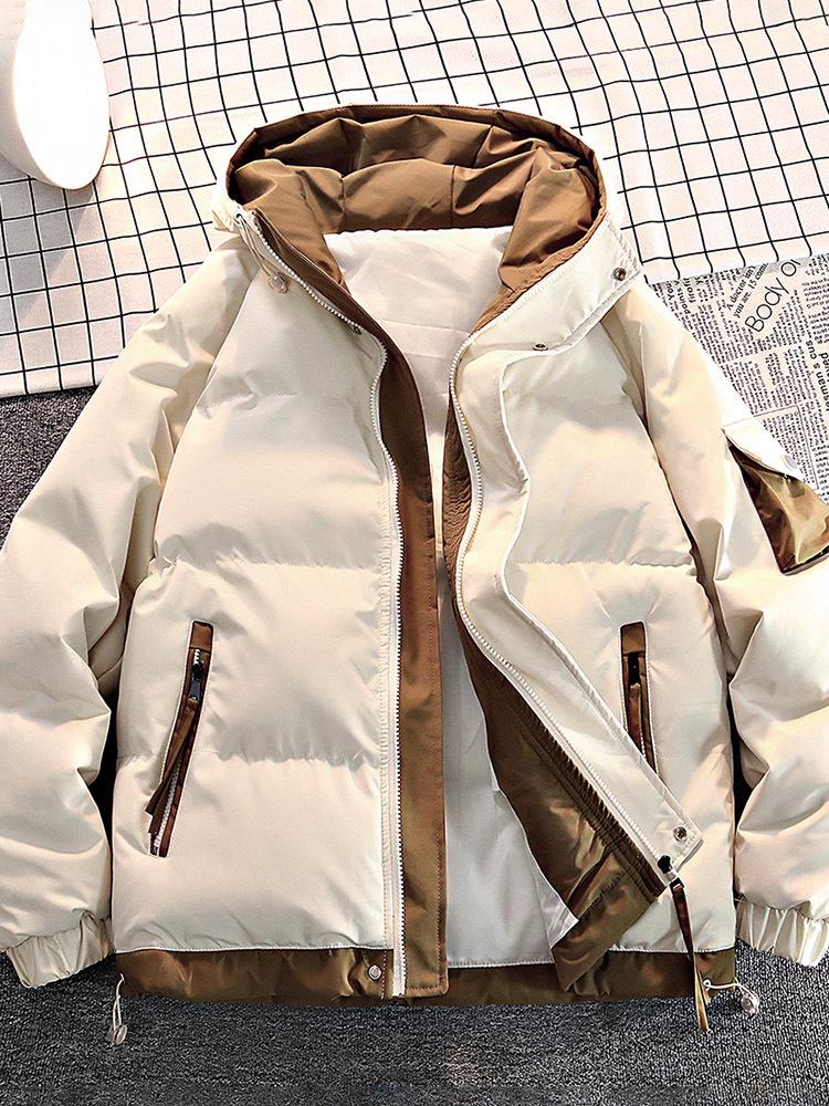 Men's Winter Hooded Cotton Jacket - Two-Piece Design, Thick, Loose, Trendy Outerwear