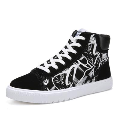Mode Herbst Student Leinwand Männlich Lässig Zapatos De Hombre Herrenschuhe Lässig Tenis Masculino Erwachsener Erkek Ayakkabi High-Top-Sneaker