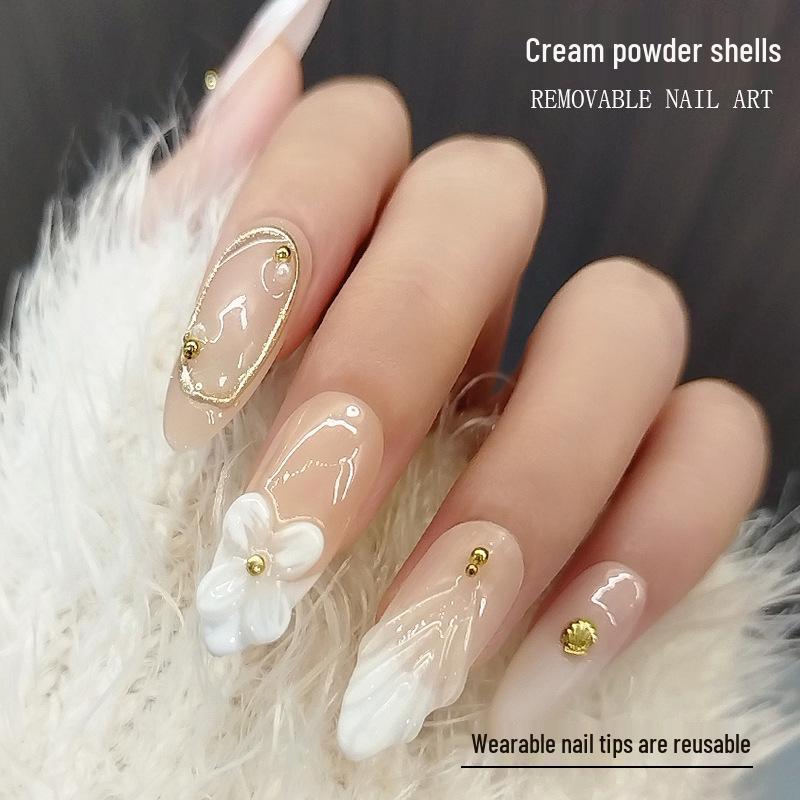 Handcrafted Short Wearable Nail Art Stickers - High-End Boutique False Nails