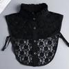 Female Lace Detachable Collar Vintage Solid Stand Fake Collar Blouse Top Adjustable Women Clothes Ladies False Collar