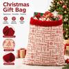 Red Velvet Cuff Christmas Gift Bag Linen Fabric Xmas Gift Bag High Quality Santa Sack  Christmas