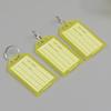 50Pcs Key Tags Bright Colors Plastic Waterproof Writable Hotel Key Organizer with Detachable Metal Rings Crack-resistant Key Labels Hotel Office Key
