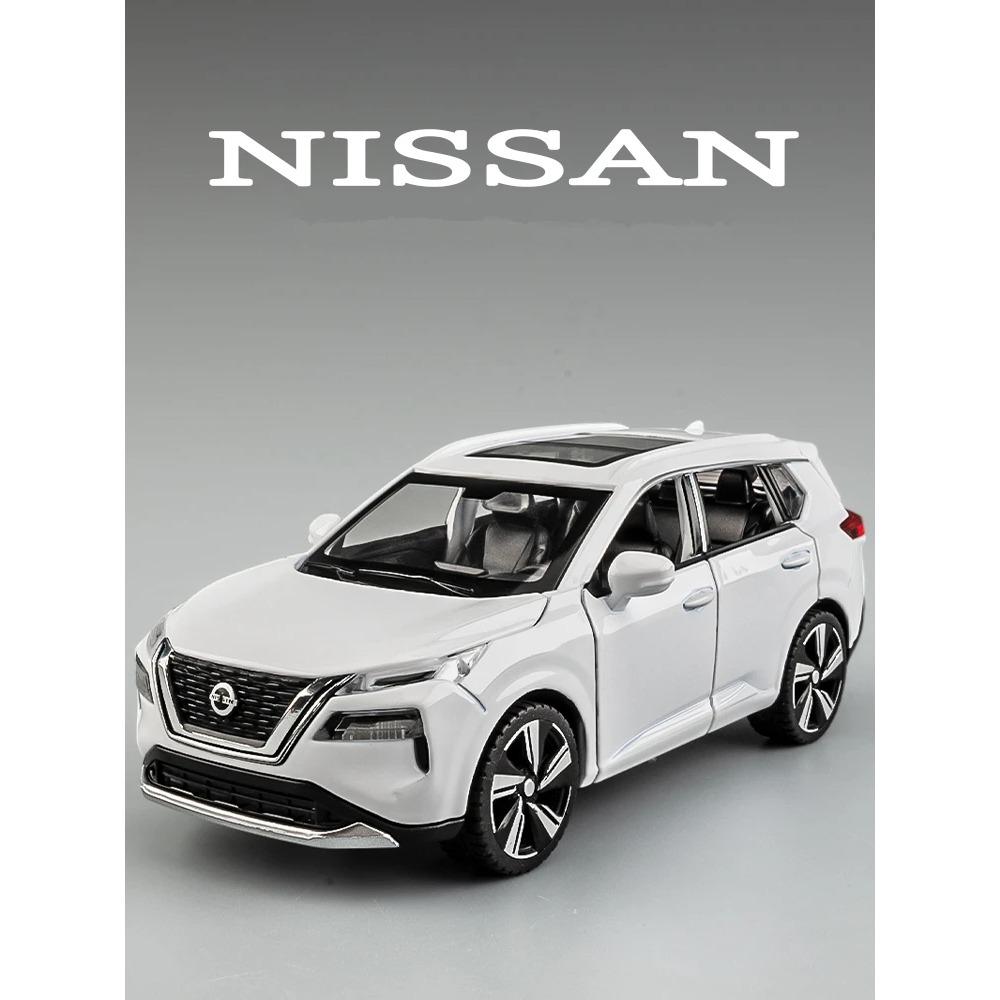 1/32 Nissan X-TRAIL SUV Model auta ze slitiny Diecast Kovová Off-road vozidla Model auta Simulace zvuku a světla Dětská hračka Dárky