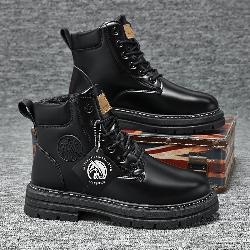 Martin Boots Men's Shoes Autumn and Winter New High-top Boots British Style Fashion Versatile Platform Martin Boots