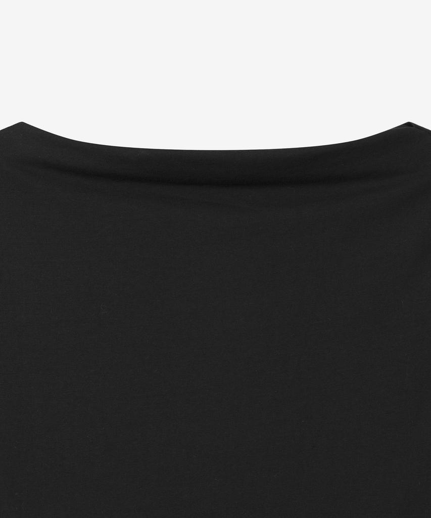 BASIKA Drape Short Sleeve T-Shirt (Black)