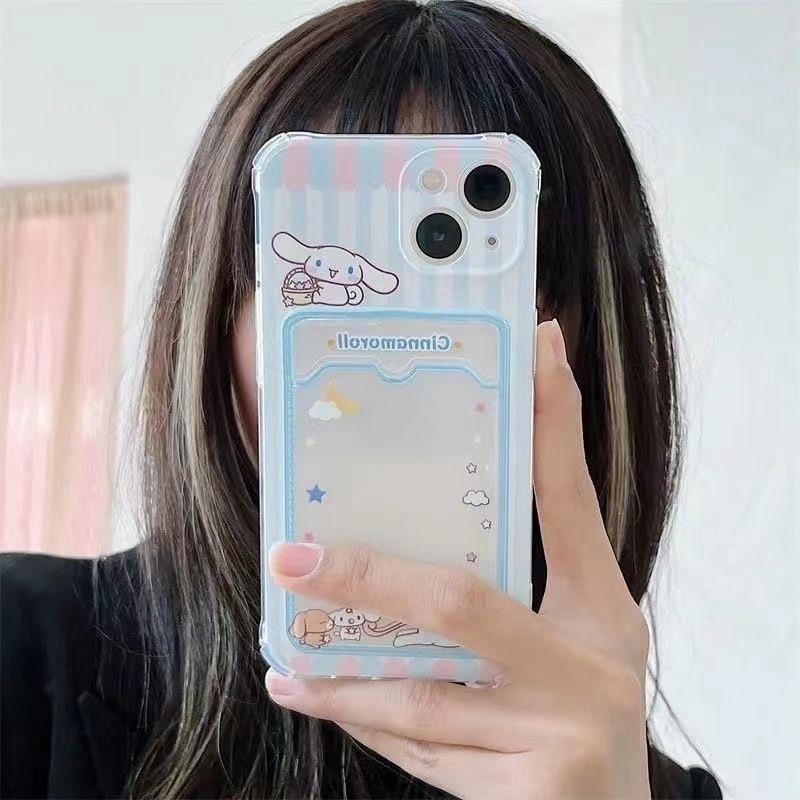 Kuromi Melody Casing For Xiaomi Redmi Note 14 Pro 5G Note 13 12 Pro 11 11S 13C 12 12C 10C 5G Cinnamoroll Wallet Card Holder Case