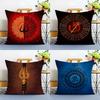 Shiva Classical Design Print Art Cushion Cover Linen Pillowcase Soft For Sofa Bed Home Room Decor