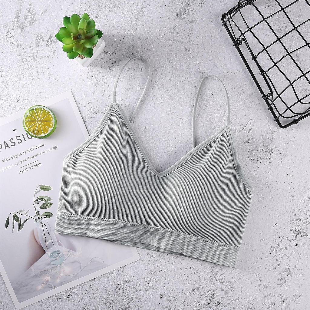 Verstellbarer Sling Wrap Bandeau Sport-BH - Bügellos, Schönes Rückendesign