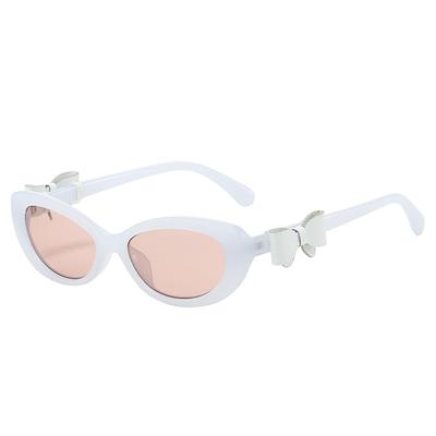 New Luxury Cat Eye Women Sunglasses Cute Bow Design UV400 Protection Stylish Travel Glasses for Women