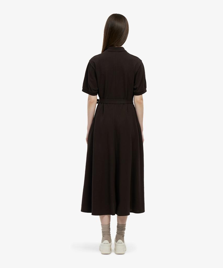 Lacoste Women'S Fit-And-Flare Short Sleeve Pique Dress Ef211E-56G 3La