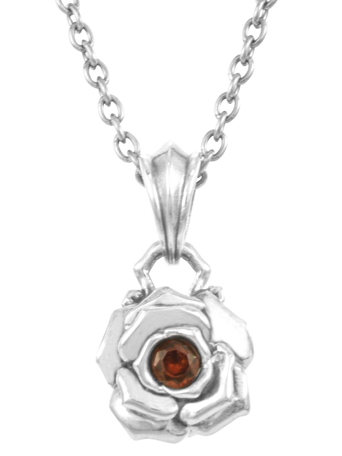 

ARTEMISKINGS Crimson Rose Charm Silver Accessories Brand Jewelry Silver Silver 925 Necklace [Artemis Kings] [Top Only] ak-akp0098 Men s Women s червоний