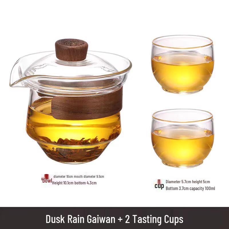 Стеклянный Гайвань для заваривания чая Gongfu