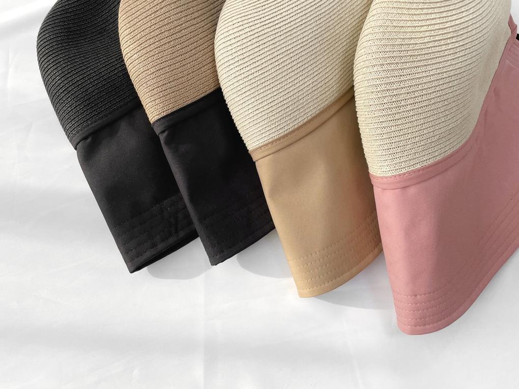 Women's Fall/Winter Natural Half Bonnet Bucket Hat Bucket Bucket Hat