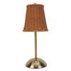 Vintage Rattan Table Lamp LED Dimmable 3 Color Temperatures Rechargeable Cordless Bedside Lamp for Bedroom Living Room