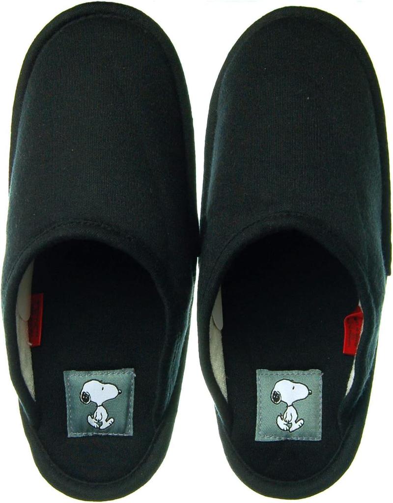 and easy to walk in Stylish 24cm Room Indoor and for Guests [Snoopy] Cute, comfortable, [Nippon Slippers] [Character] Black, (231651) Slippers, Shoes,
