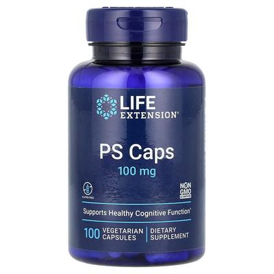 Life Extension PS Capsules 100mg, Vegetarian, 100 Counts
