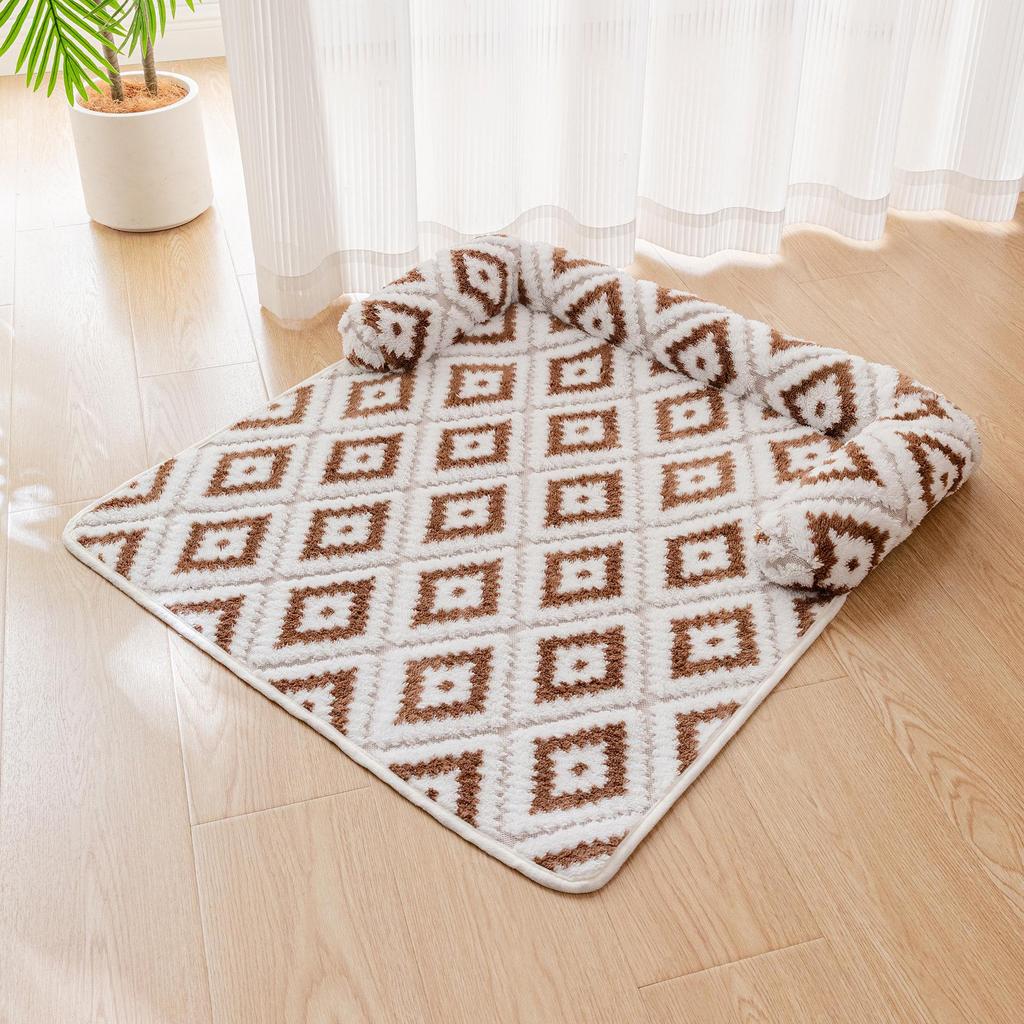 Plush Anti-Scratch Non-Slip Pet Mat for Cats & Dogs - Thickened Sofa Dog Bed