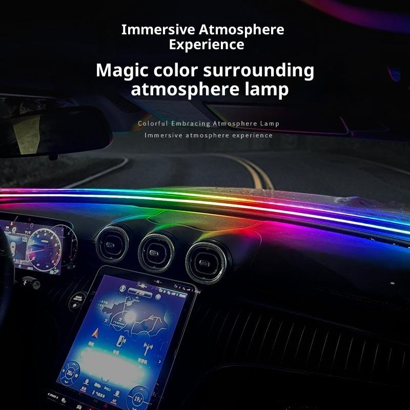 Symphony Front Gear Sound Insulation Strip, Ambient Light, Free Wiring App Control, Modification Light, Car Decoration Light Strip
