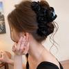 Acrylic Fabric Pleated Lace Hairpin Niche Simple Back Head Grab Clip Light Luxury High Sense Exquisite Hair Accessories Women