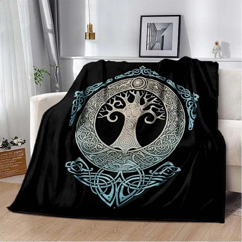 Die Vikings Fashion Blanket-Lightweight Flannel Throw for Sofa and Bed ,Digital Printed Blanket with Soft & Worm Flannel Fabric