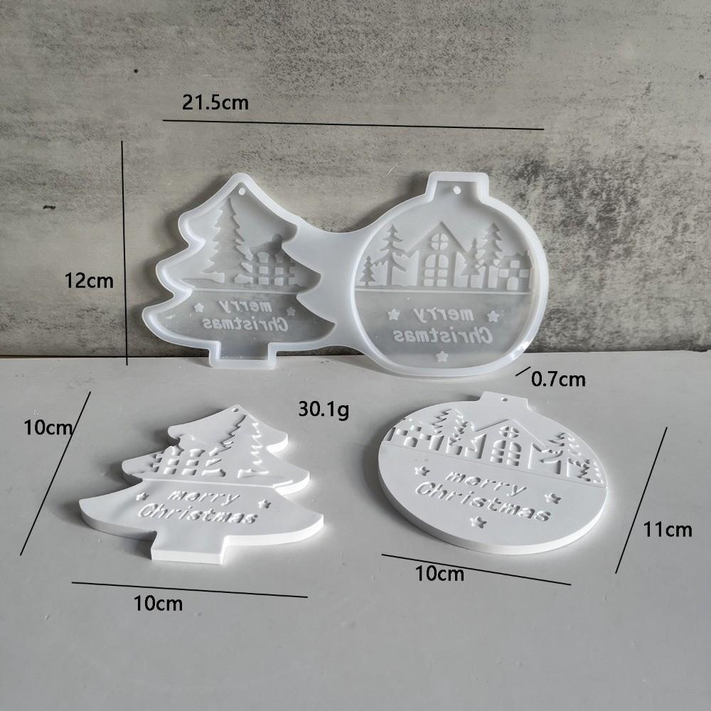 Plaster Clay Craft Christmas Tree Ornament Silicone Molds Pendant Molds for Resin Clay Plaster 02