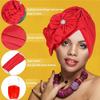 African Fashion Headband Hat Breathable Lightweight Flower Decoration Handmade Muslim Headband Hat 2025 New Gift