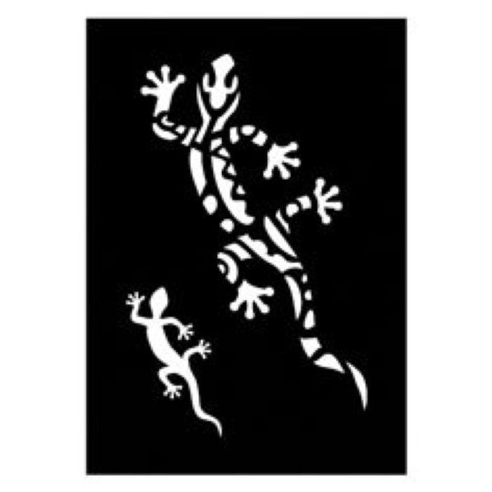 Pochoir Salamandre - Ki Sign - 7x10 cm - Adhésif - Repositionnable - Réutilisable