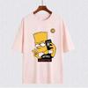 MINISO Die Simpsons Familie Cartoon-Druck Baumwoll-T-Shirts Sommer Kurzarm T-Shirts Cooles Harajuku Streetwear Lässiges Kinder-/Erwachsenen-Oberteil