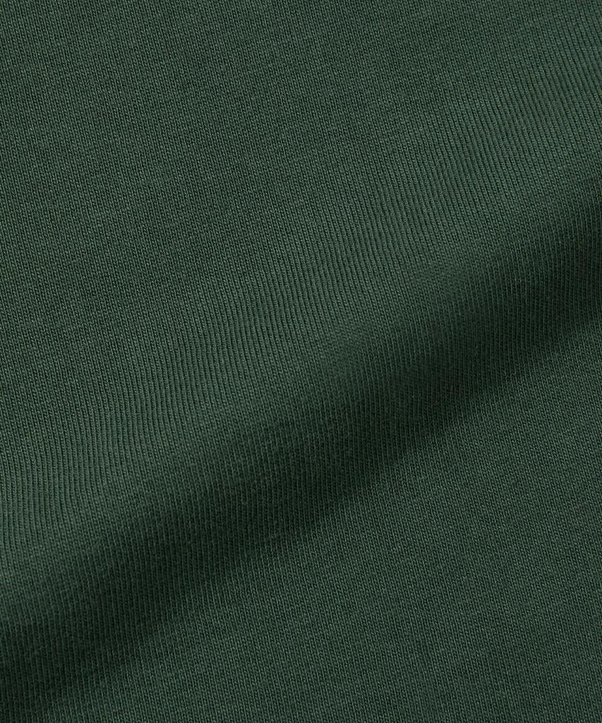 AGOD Übergroßes Vintage Rugby Kurzarm-T-Shirt [Tiefgrün]