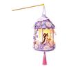 Traditional Palace Lantern Toy Chinese DIY Kit for Mid Autumn, Festival Handheld Glowing Autumn Decoration Paper Lamp with LED Light &