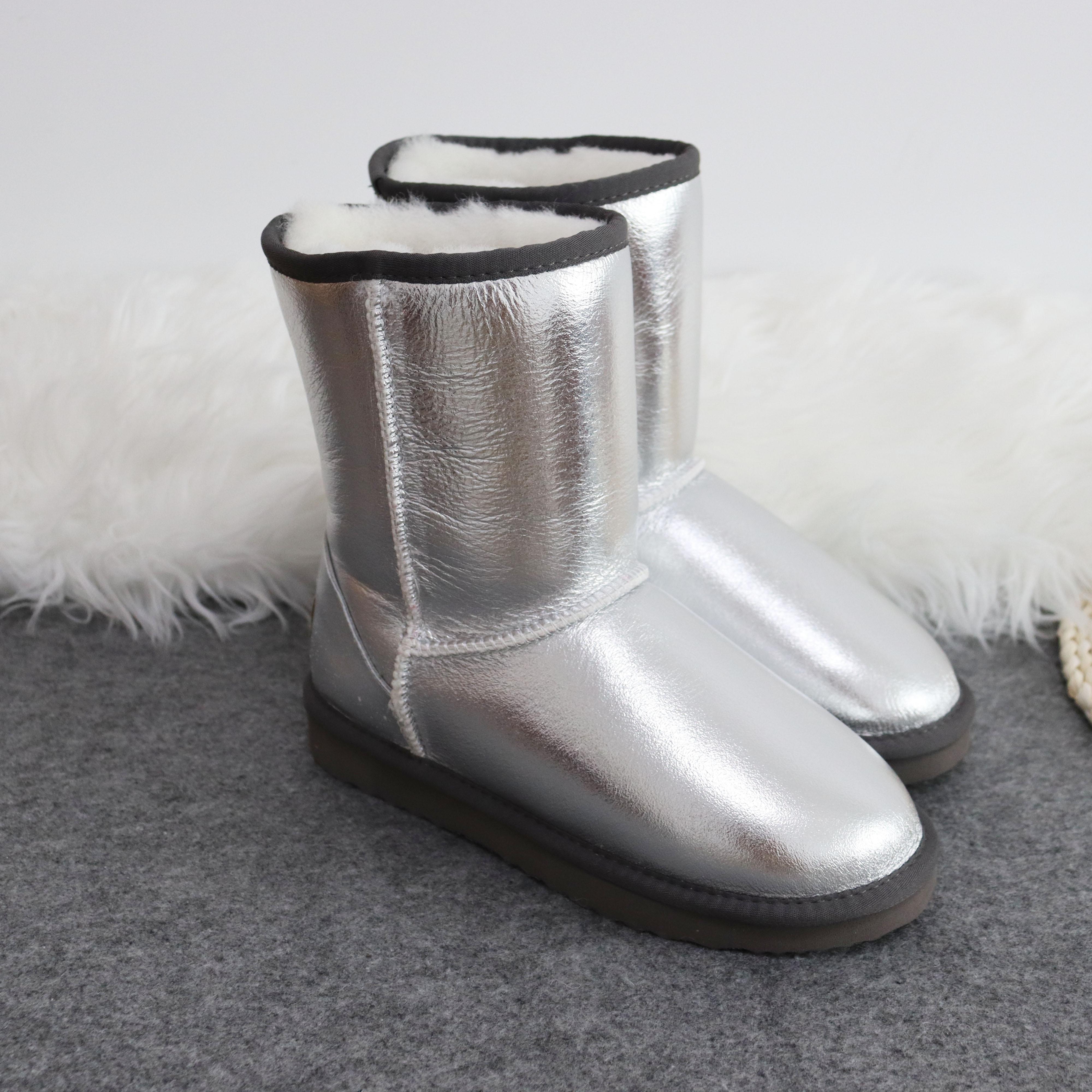 Водонепроницаемые зимние сапоги женские из натуральной овчины 2024 г. — фото 6