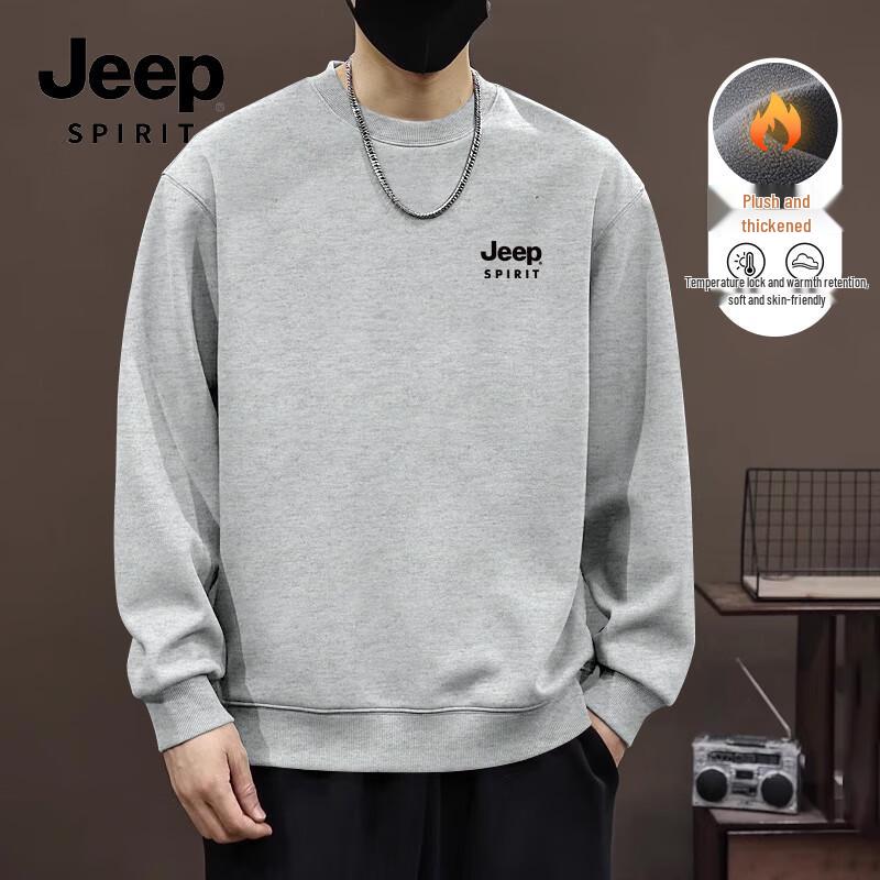 JEEP SPIRIT Men's Winter Thermal Fleece Sweatshirt