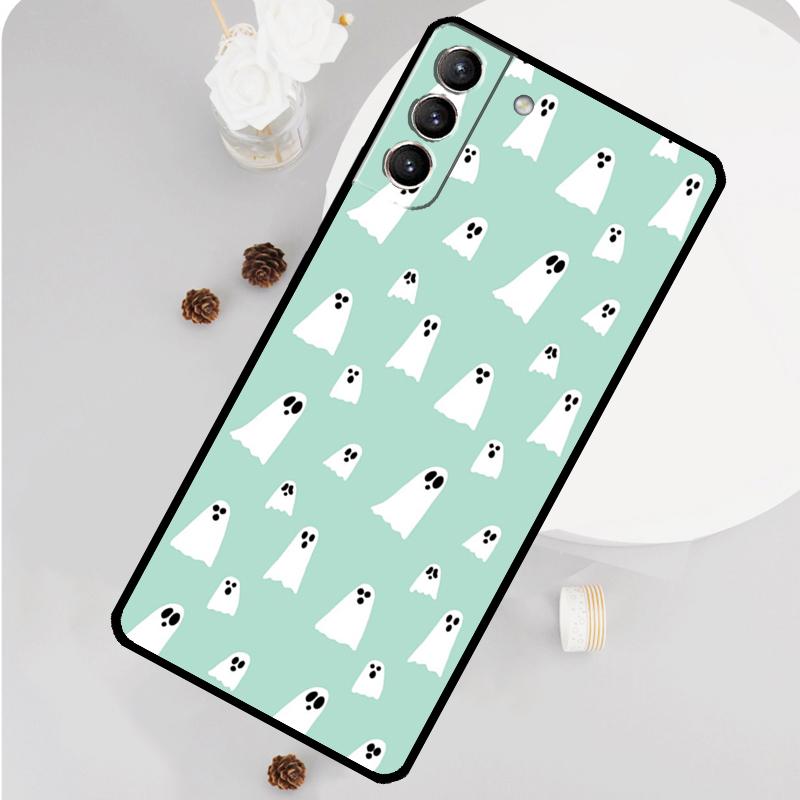 Cute Halloween Ghost Bat Phone Case For Samsung Galaxy S26 S23 Ultra S20 S21 S22 S24 S25 Plus S10 S25 FE Funda Cover