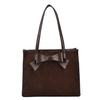 Borsa Tote in Velluto di Grande Capacità da Donna, Borsa a Spalla Premium Retrò con Texture ad Arco per Pendolari