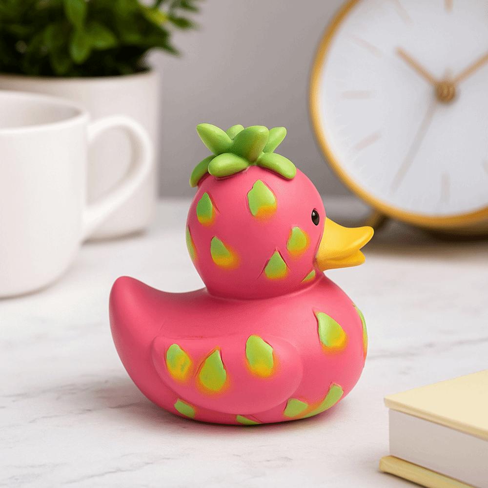 Decorative Dragon Fruit Duck Figurine Cartoon Duck Ornament Watermelon Duck Statue  Desktop Display