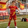Bambini Spagna N.10 Calcio Classico Rosso Completo da Calcio Magliette Manica Corta Pantaloncini Abbinati Abbigliamento Sportivo per Fan Bambini Per Partita Allenamento