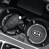 AABIV1 2 Pack Silicone Car Water Bottle Coaster Anti-Slip Mats for Kia EV6 Sorento Niro Stinger Ceed Carnival K5 K9 Soul Carens VQ Cade