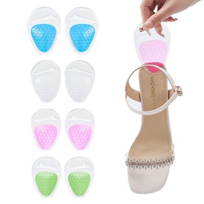 Two-Color Anti-Slip Shock-Absorbing Gel Forefoot Pad for High Heels