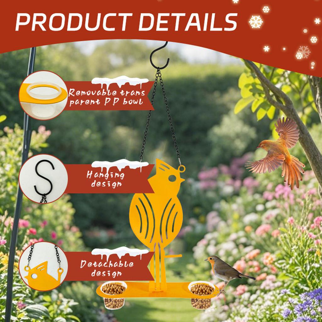 Hanging Bird Feeder Cup Platform for Attracting Various Birds To Garden and Patios Oriole Shape