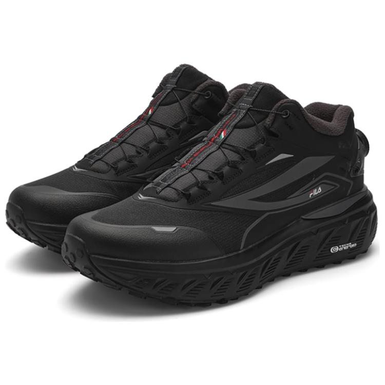 Fila Boa Explorer Fabric Tpu Fleece Shock Absorbing Durable Low Top Outdoor Functional Shoes Men Shoes Black A12M341206FBB