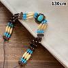 Simple Versatile Hand-Woven Tassel Wooden Beads Belt Ethnic Style Waist Chain Accessories Vacation Waist-Cinching Waist Rope